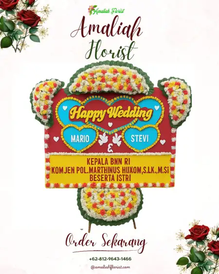 Papan Bunga Pernikahan Purbayasa